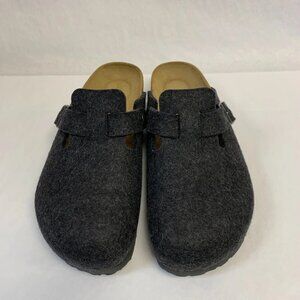 Birkenstock New w/o Box Boston Anthracite Wool Regular Width